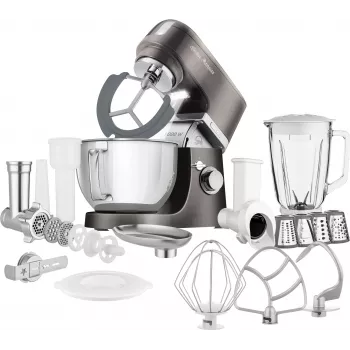 SENCOR STM 6378BK Robot kuchenny 1000 W, misa ze stali nierdzewnej 4,5 L, mieszanie planetarne, czarny