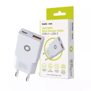 Mobile Origin 30W Slim Charger TÜV MO16 USB-A + USB-C