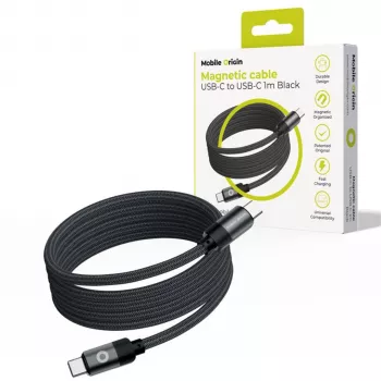 Przewód magnetyczny Mobile Origin USB-C na USB-C Czarny 1m