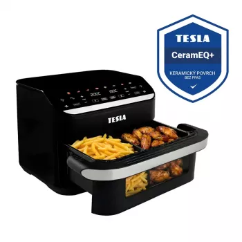 TESLA Aircook DualHeat QD575 XXL frytkownica beztłuszczowa 10 L, czarna