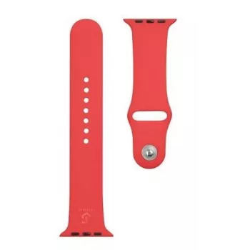 Taktyczna silikonowa opaska do zegarka Apple Watch 1/2/3/4/5/6/7/SE 42/44/45mm Czerwona