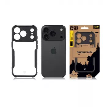 Taktyczne etui tylne Quantum Stealth iPhone 17 Pro przezroczyste/czarne