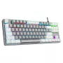 Rampage Snug RGB KRGD Blue Mechanical Gaming Keyboard, Tenkeyless, Grey-White