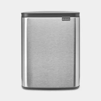 Brabantia BO Kosz na śmieci 12 litrów, matowa stal, odporny na odciski palców