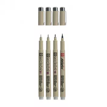 Zestaw pisaków Sakura Pigma Micron Fineliner Cool Gray 4 sztuki