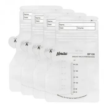 Alecto Worki do przechowywania mleka matki 220 ml, 100 szt. (BF-100)