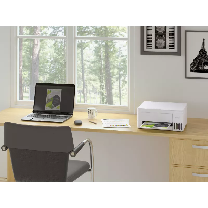 Epson EcoTank L3356 Wielofunkcyjna Drukarka Atramentowa, Kolor, A4, 33 str./min, USB, Wi-Fi, Biała