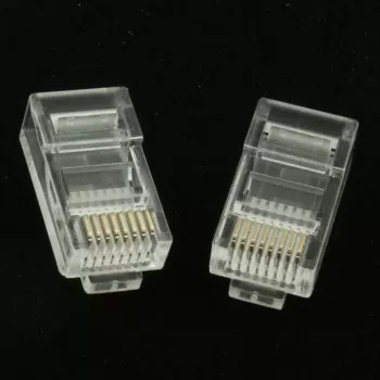 Gembird LC-8P8C-002/50 Wtyk modularny RJ-45, przezroczysty, pozłacany, 50 szt.