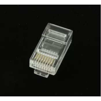 Gembird LC-8P8C-002/50 Wtyk modularny RJ-45, przezroczysty, pozłacany, 50 szt.