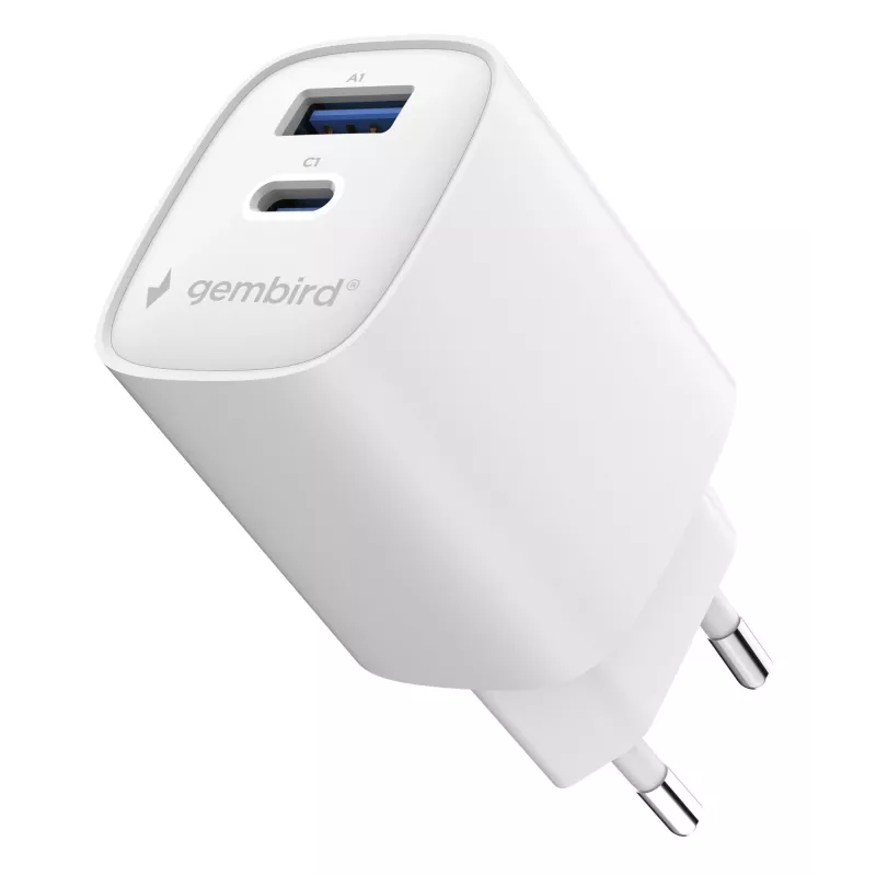 Gembird TA-UC-1A1C-PD45-01-W 45W USB-C PD Ładowarka ścienna Biała