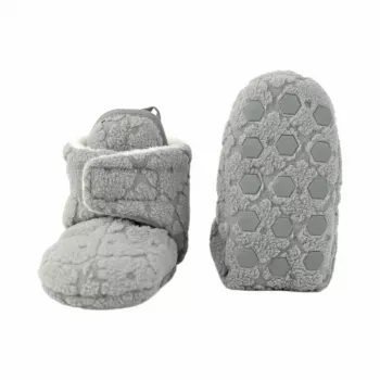 Lodger Fleece Drizzle Baby Booties z antypoślizgową podeszwą Szary 6-12 miesięcy