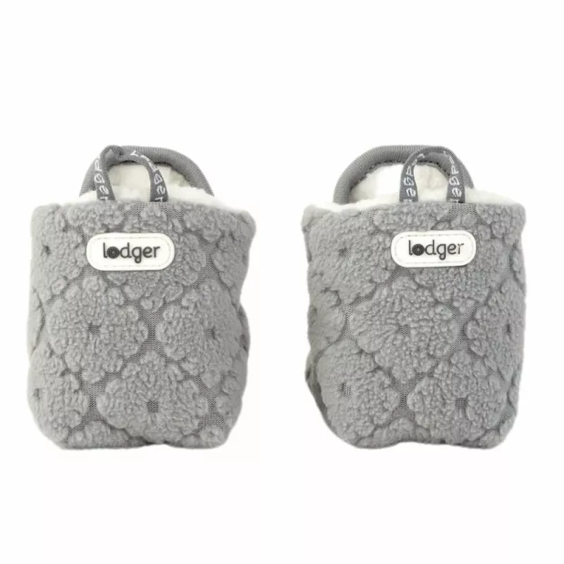 Lodger Fleece Drizzle Baby Booties z antypoślizgową podeszwą Szary 6-12 miesięcy