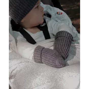 Rękawiczki dziecięce Lodger 100% Merino Wool Graphite Pigeon 0-12m