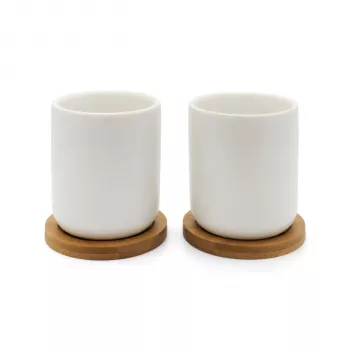 Bredemeijer Duet 1x2 Tea Mug Set 200ml z Bambusowymi Podstawkami 142013