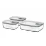 Zestaw pojemników do przechowywania żywności MEPAL EasyClip, Nordic Green, 3 sztuki (2x 0,7 L, 1x 1,5 L)