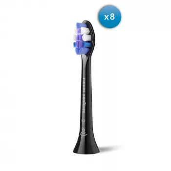 Philips Sonicare S2 Sensitive HX6058 Extra Toothbrush Heads 8 Pack Black
