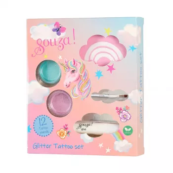 Souza! Unicorn Glitter Temporary Tattoos 12 szt.