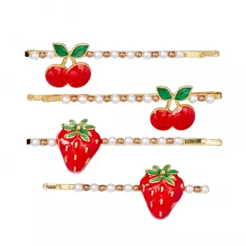 Souza! Strawberry and Cherry Hair Clips Yda 4 szt.