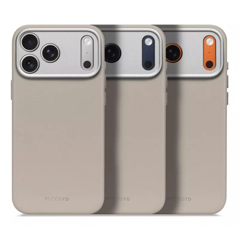 Skórzana tylna obudowa Decoded do iPhone 17 Pro Max, kompatybilna z MagSafe, kolor Solid Clay