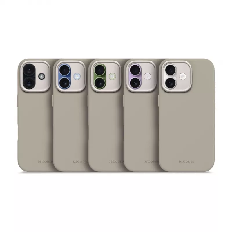Decoded AntiMicrobial Silicone Back Cover do iPhone 17 MagSafe Kompatybilny Miękki Taupe