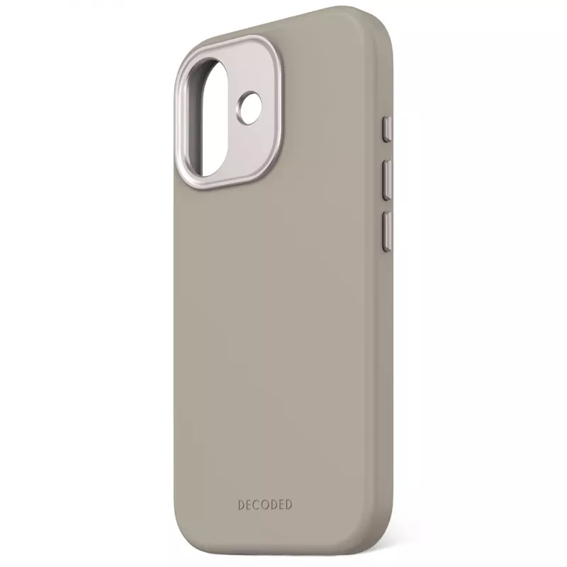 Decoded AntiMicrobial Silicone Back Cover do iPhone 17 MagSafe Kompatybilny Miękki Taupe