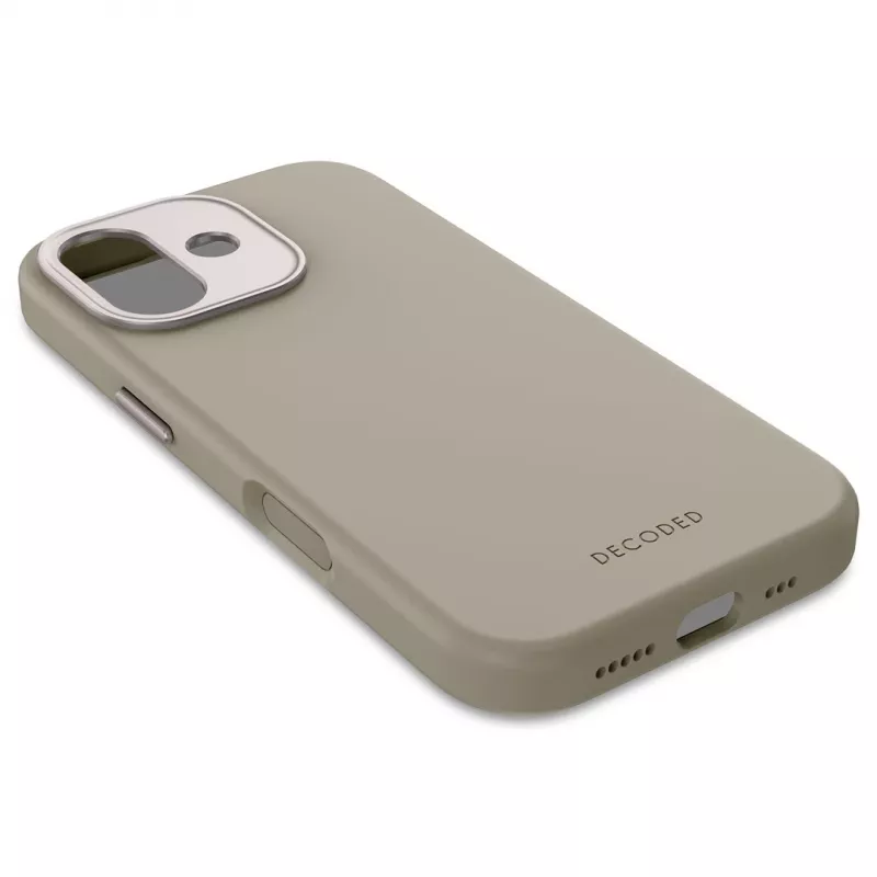 Decoded AntiMicrobial Silicone Back Cover do iPhone 17 MagSafe Kompatybilny Miękki Taupe