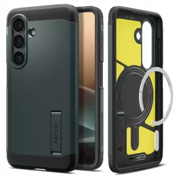 Spigen Tough Armor Mag MagSafe Case for Samsung Galaxy S26+ - Zielony