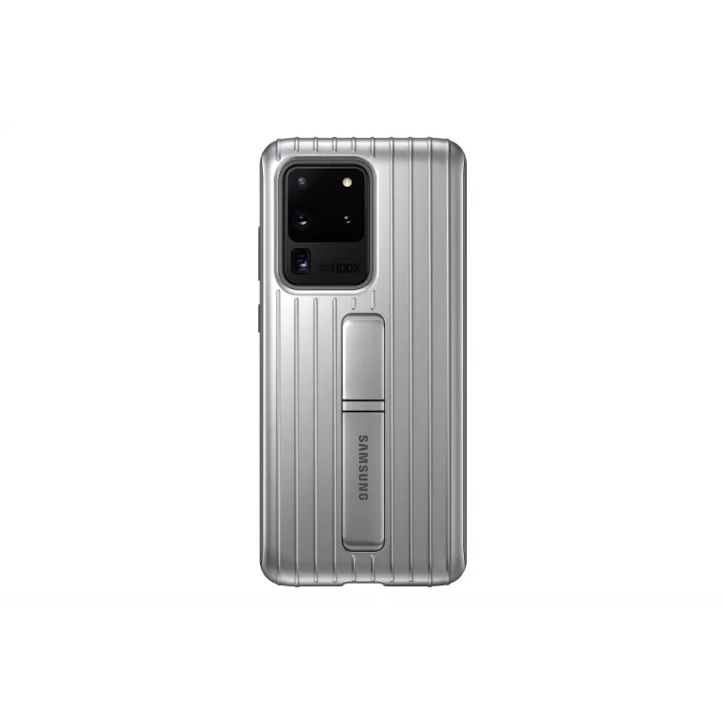 Samsung Galaxy S20 Ultra Protective Standing Cover Case Silver
