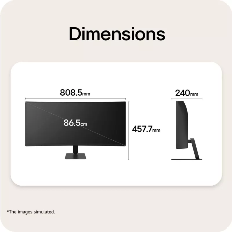 LG 34U601B-B.AEUQ 34-calowy UltraWide WQHD 1800R Zakrzywiony Monitor IPS, 120Hz, HDR10, AMD FreeSync Premium