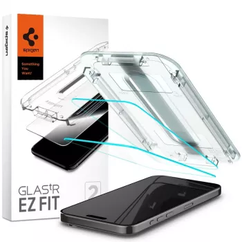 Spigen GLAS.tR EZ FIT 2-Pack Tempered Glass Screen Protector do iPhone 15 Pro