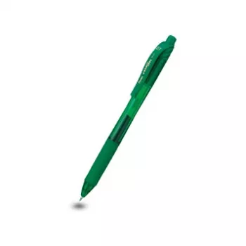 Pentel EnerGel X Długopis Żelowy Wsuwany - Zielony Tusz - 0,7 mm Średnia Końcówka - Plastikowy Korpus - Dla Prawo- i Leworęcznych