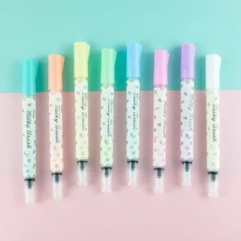Pentel Milky Brush Pen Biały - Kryjący pisak z tuszem pigmentowym do kaligrafii, letteringu, ilustracji, rękodzieła i kartek okolicznościowych