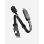 ENERGEA Sheath Key 2-in-1 USB-C do USB-C/USB-A Kabel 15cm Gunmetal