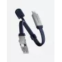 ENERGEA Sheath Key 2-in-1 USB-C do USB-C/USB-A Kabel 15cm Niebieski 60W 480Mbps