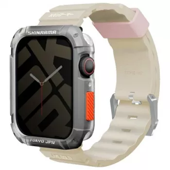 SKINARMA Shokku Pasek Silikonowy Beige do Apple Watch 45/44/42mm