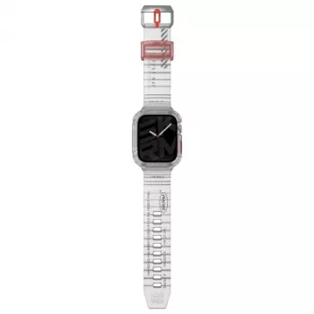 SKINARMA Saido 2-w-1 Etui i Pasek do Apple Watch 45/44mm, Przezroczysty