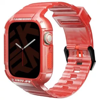 Skinarma Saido 2-w-1 Pasek i Etui do Apple Watch 45/44mm Czerwony