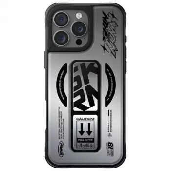 SKINARMA Kira Kobai iPhone 16 Pro 6.3 cala Magnetyczne Ładowanie Uchwyt-Stojak Etui Chrome
