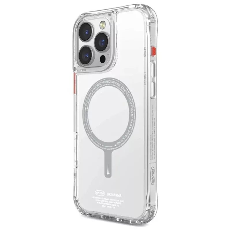 SKINARMA Saido Magnetic Charging Case do iPhone 16 Pro Max 6.9 cala przezroczysty