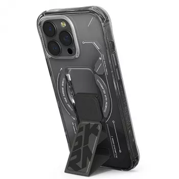 Skinarma Helio Case do iPhone 16 Pro Max 6.9 cala, ładowanie magnetyczne + uchwyt z gripem, czarny