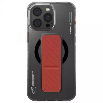 Etui Skinarma Axon do iPhone 16 Pro 6,3 cala, ładowanie magnetyczne + uchwyt z gripem, czarne