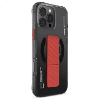 Etui Skinarma Axon do iPhone 16 Pro 6,3 cala, ładowanie magnetyczne + uchwyt z gripem, czarne