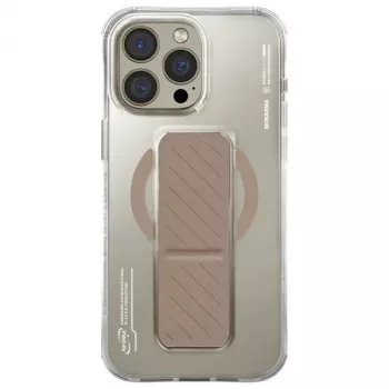SKINARMA Axon Magnetic Charging + Grip Stand Case do iPhone 16 Pro 6.3 cala - Szampan