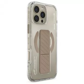 SKINARMA Axon Magnetic Charging + Grip Stand Case do iPhone 16 Pro 6.3 cala - Szampan