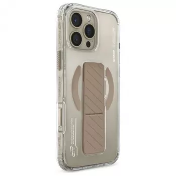 Etui Skinarma Axon do iPhone 16 Pro Max 6,9 cala, ładowanie magnetyczne + uchwyt i stojak, kolor Champagne