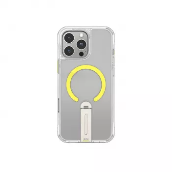 Skinarma Helix Magnetic Charging 360 Rotating Stand Case do iPhone 16 Pro, przezroczysty