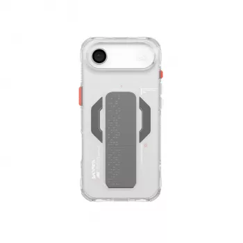 SKINARMA Haxa etui z pierścieniem magnetycznym Mag-Charge i uchwytem-podstawką do Apple iPhone Air, przezroczyste (SK-2025IP6.6-HAXA-CLR)
