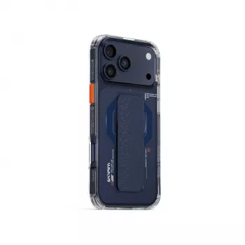 Etui Skinarma Haxa z ładowaniem magnetycznym i uchwytem-podpórką do Apple iPhone 17 Pro Max, niebieski