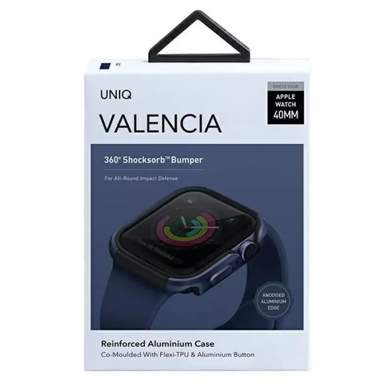 UNIQ Valencia Protective Case for Apple Watch Series 4/5/6/SE/SE3 40mm - Atlantic Blue