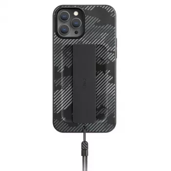 Etui UNIQ Heldro do iPhone 12 Pro Max 6,7 cala, Charcoal Camo, antybakteryjne